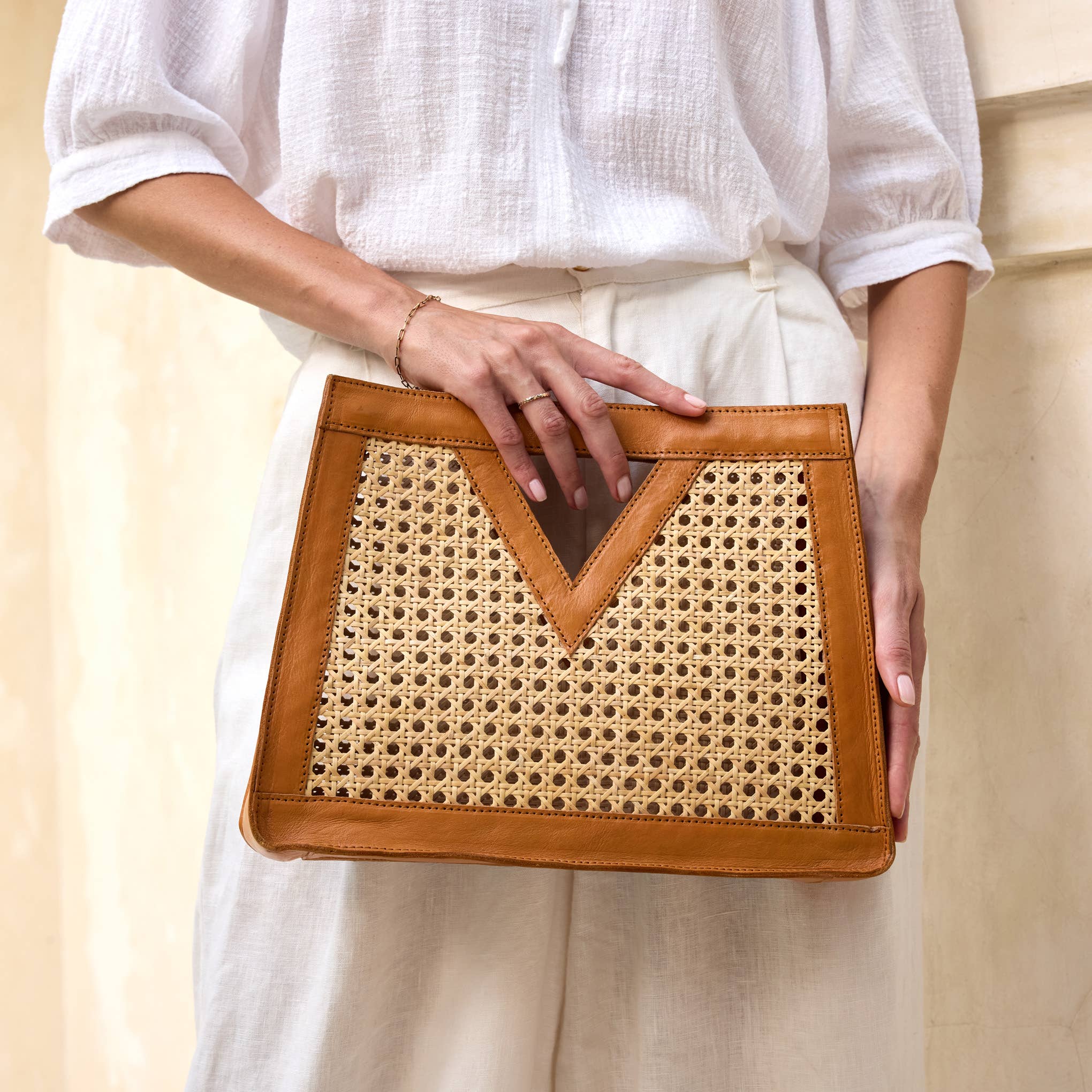 Cane Weave Rattan Handbag