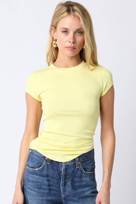 Serena Ribbed Cap Sleeve Top