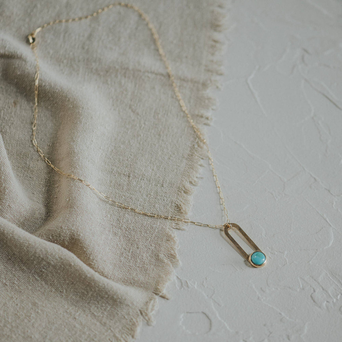 Gulch Necklace // Turquoise // Demi-Fine Gold