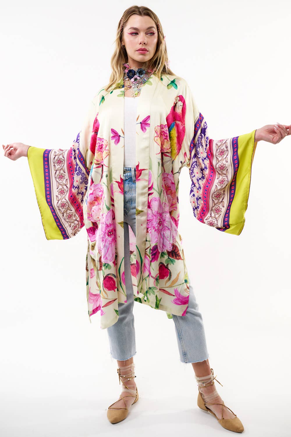 Hand-beaded Kimono / Topper