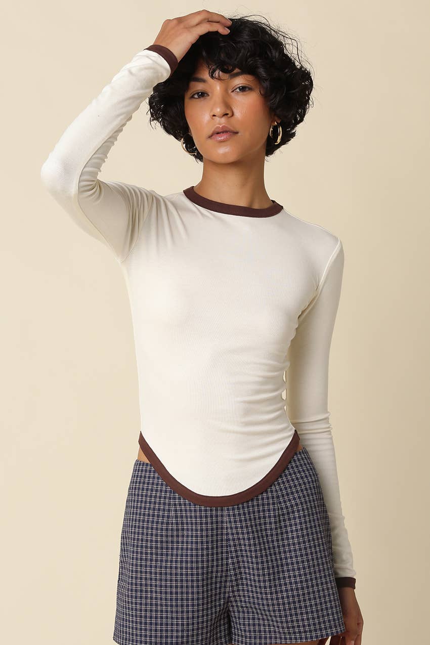 Kendall Contrast Trim Top