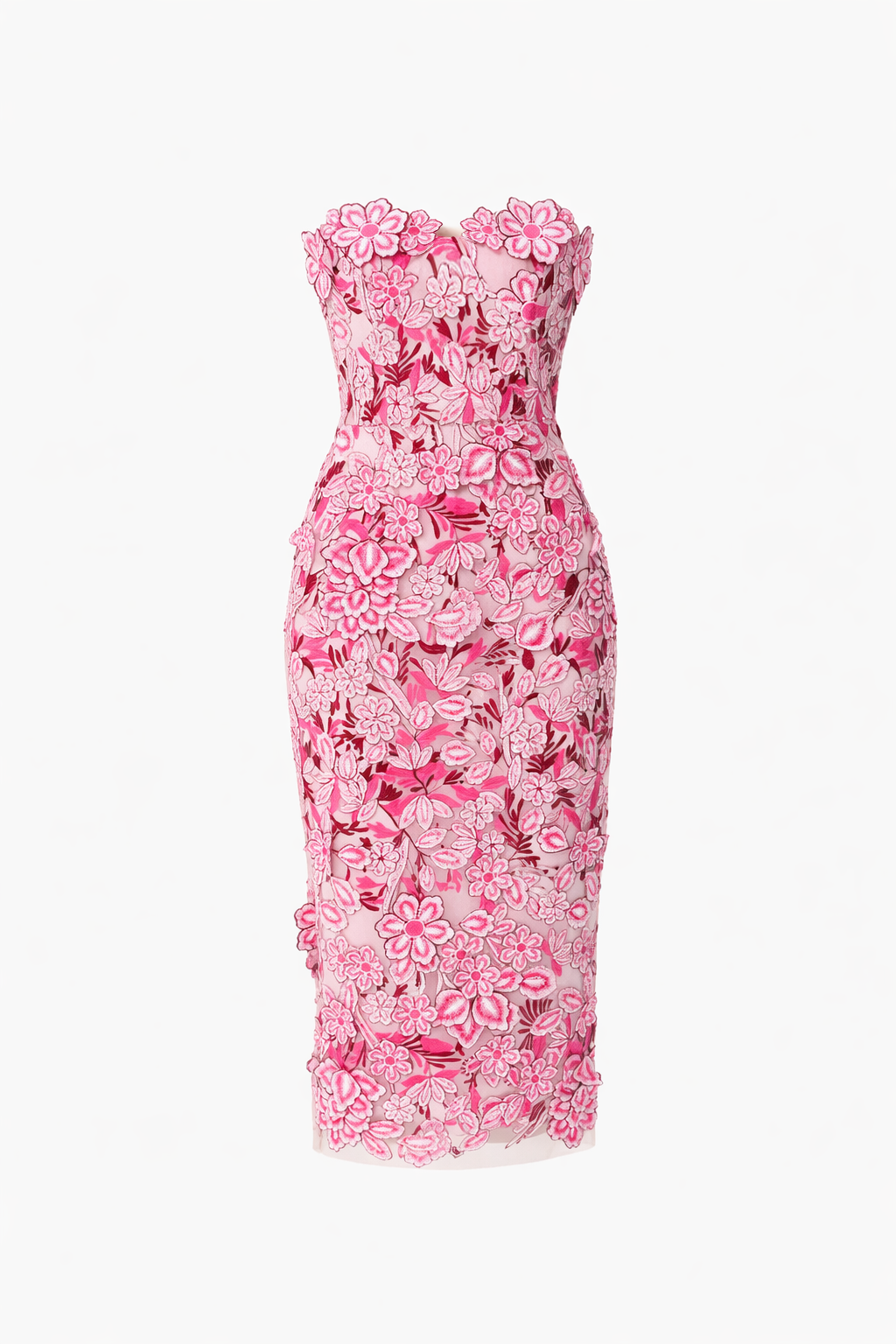 Floral Embroidered Midi Dress-FINAL SALE ITEM