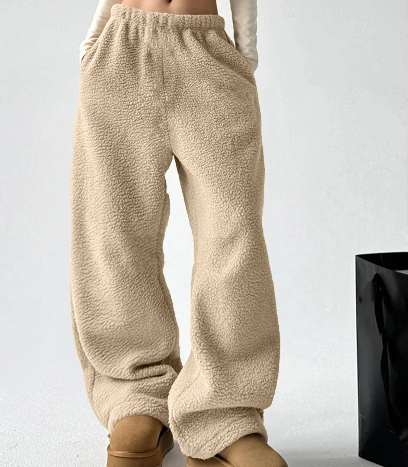 Sherpa fleece lounge pants