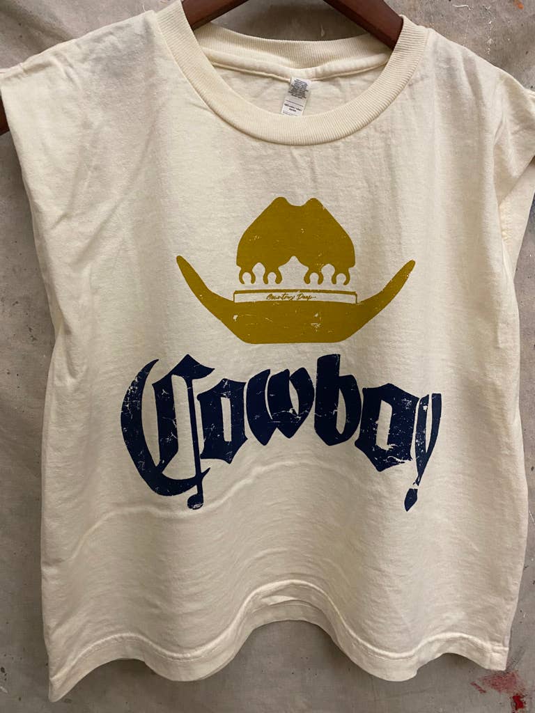 Cowboy Boxy Midriff Muscle top