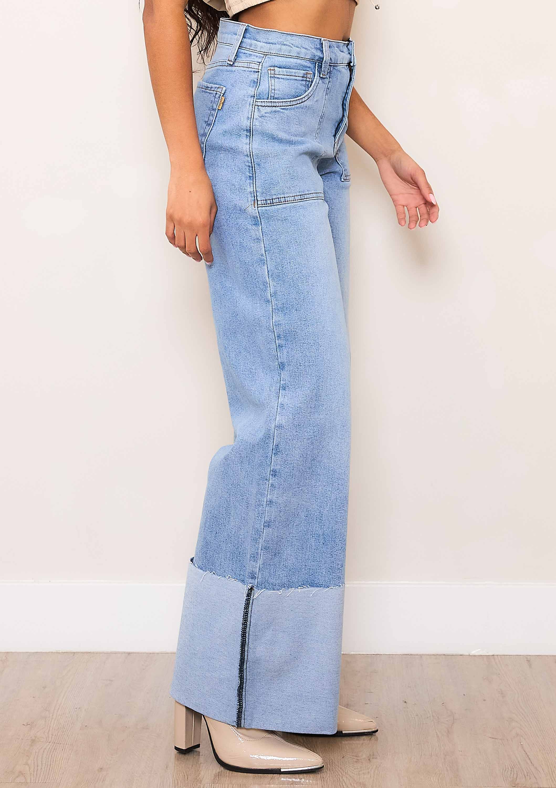 WIDE LEG - Rigid with Comfort Stretch