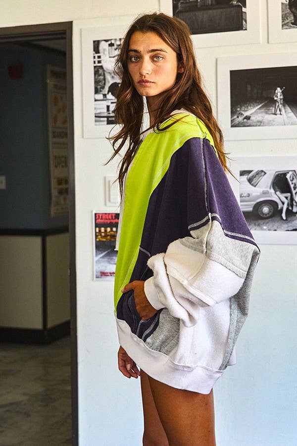 Colorblock  Zip Up Jacket