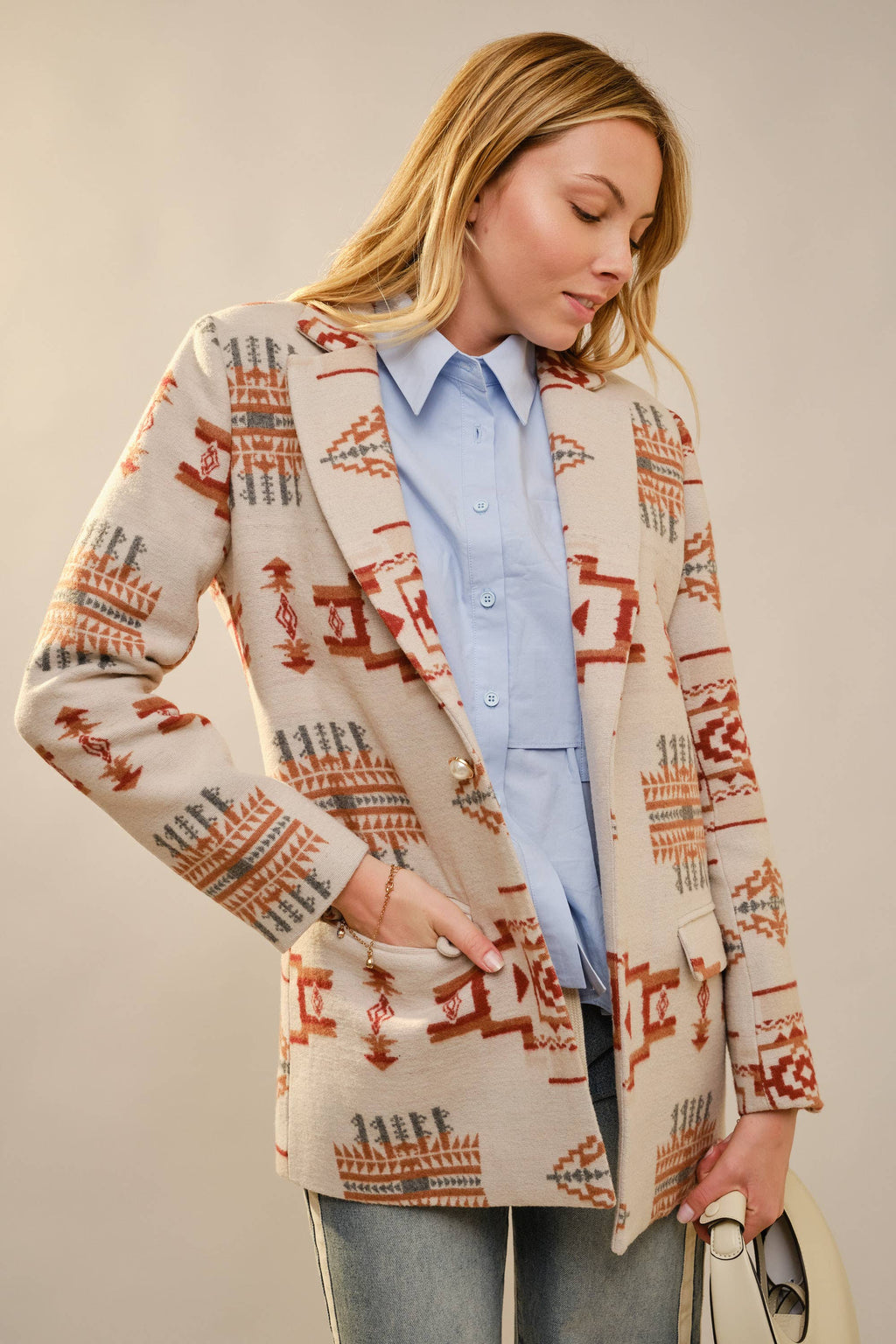 Aztec Jacquard Blazer