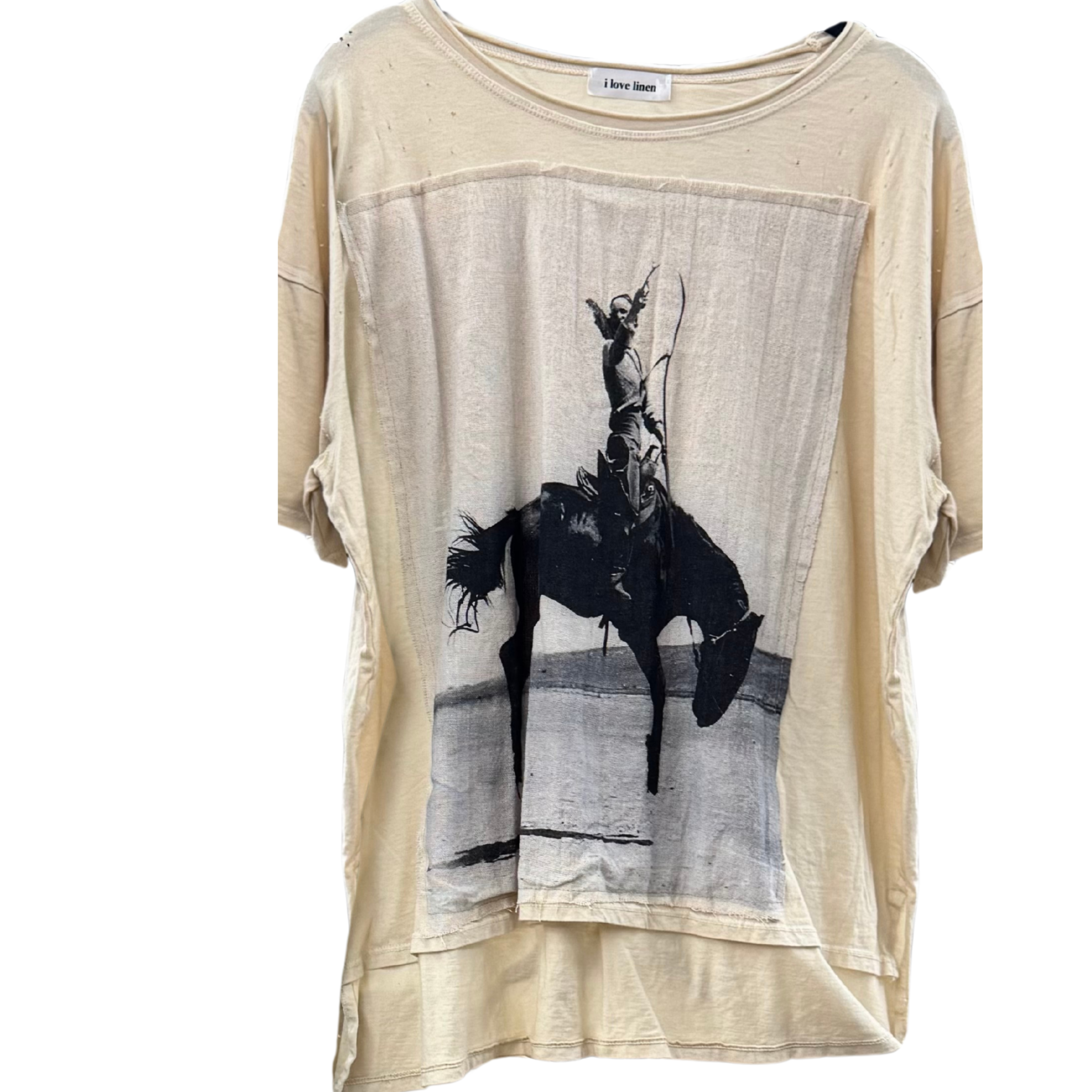 Rodeo Rider Patchwork Oversized T