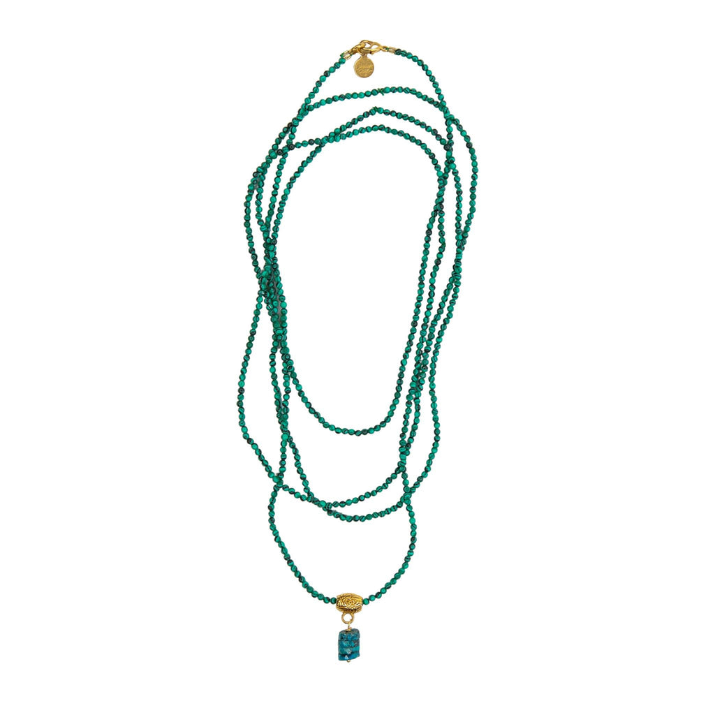 Aramis Layering Necklace in Malachite