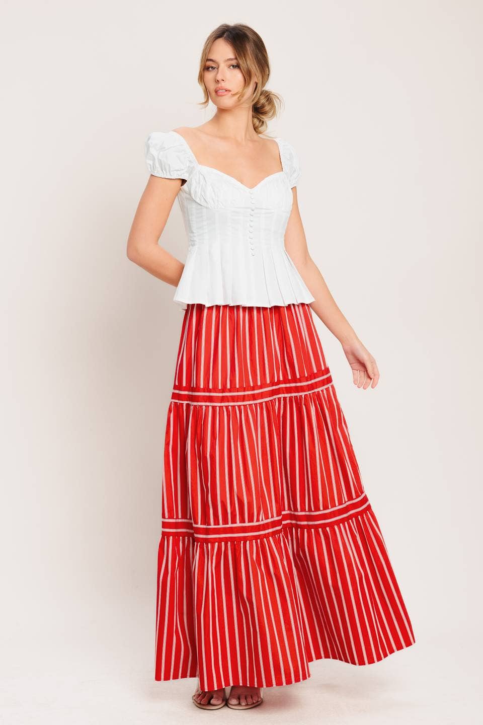 Striped maxi skirt