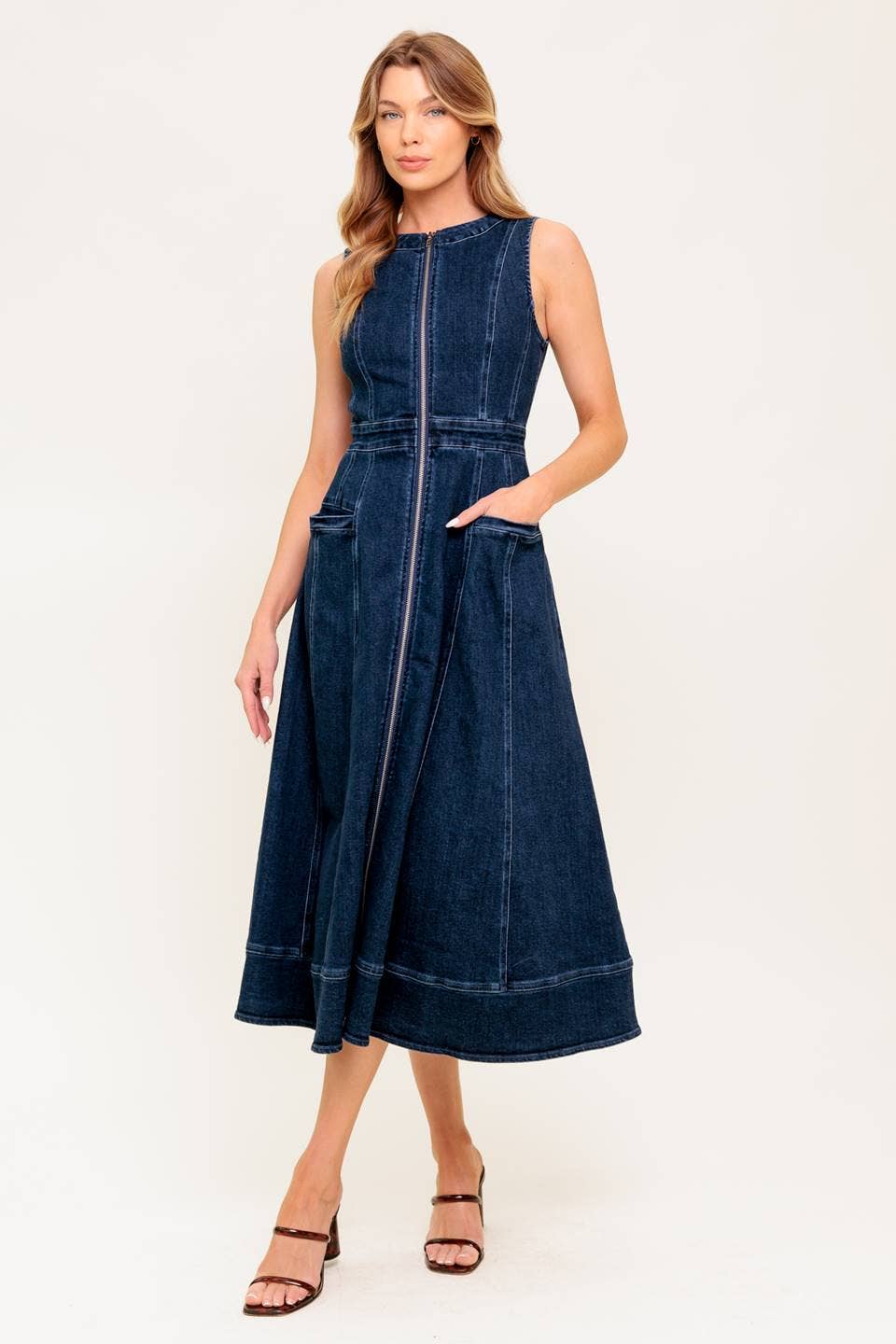 Emilee denim midi dress