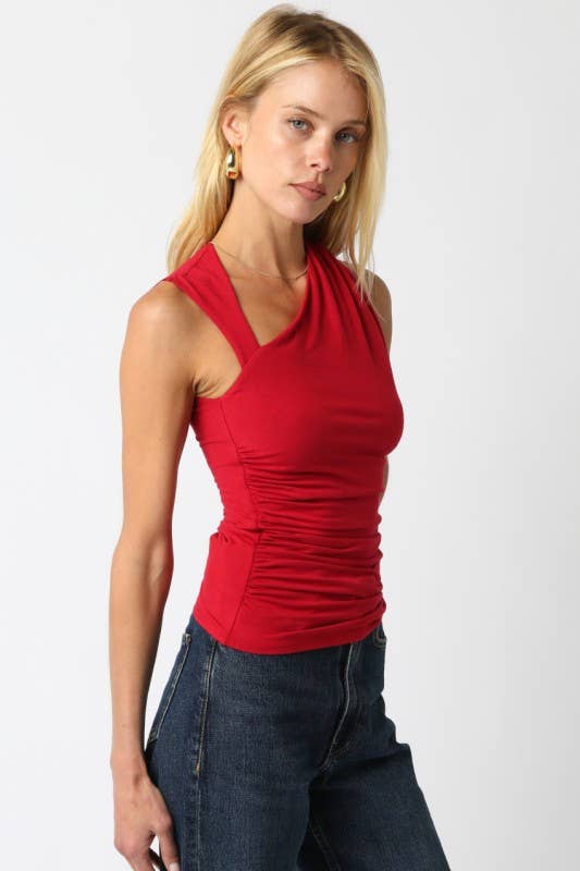 Mia Asymmetrical Ruched Top