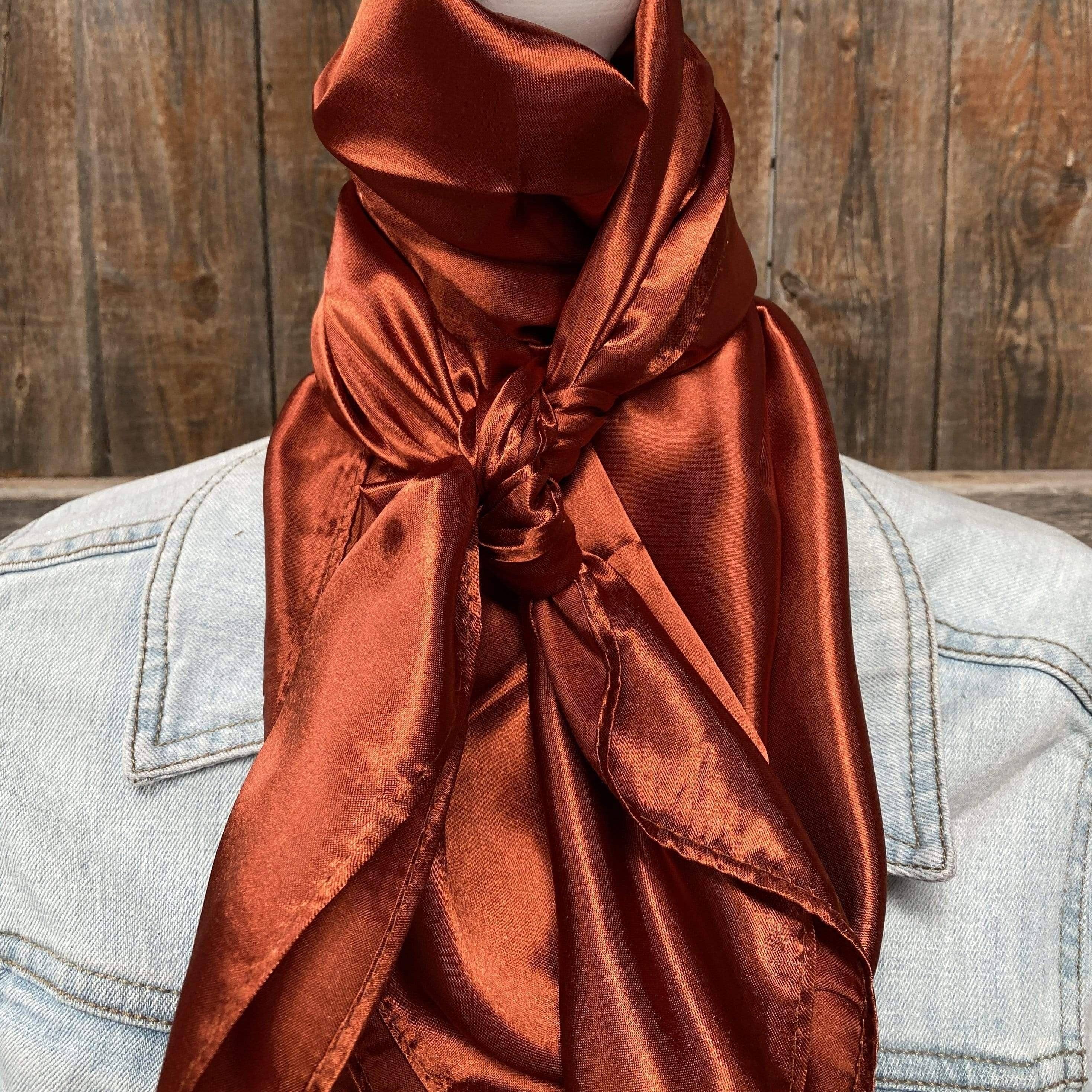 35X35" Solid Rust Wild Rag / Scarf