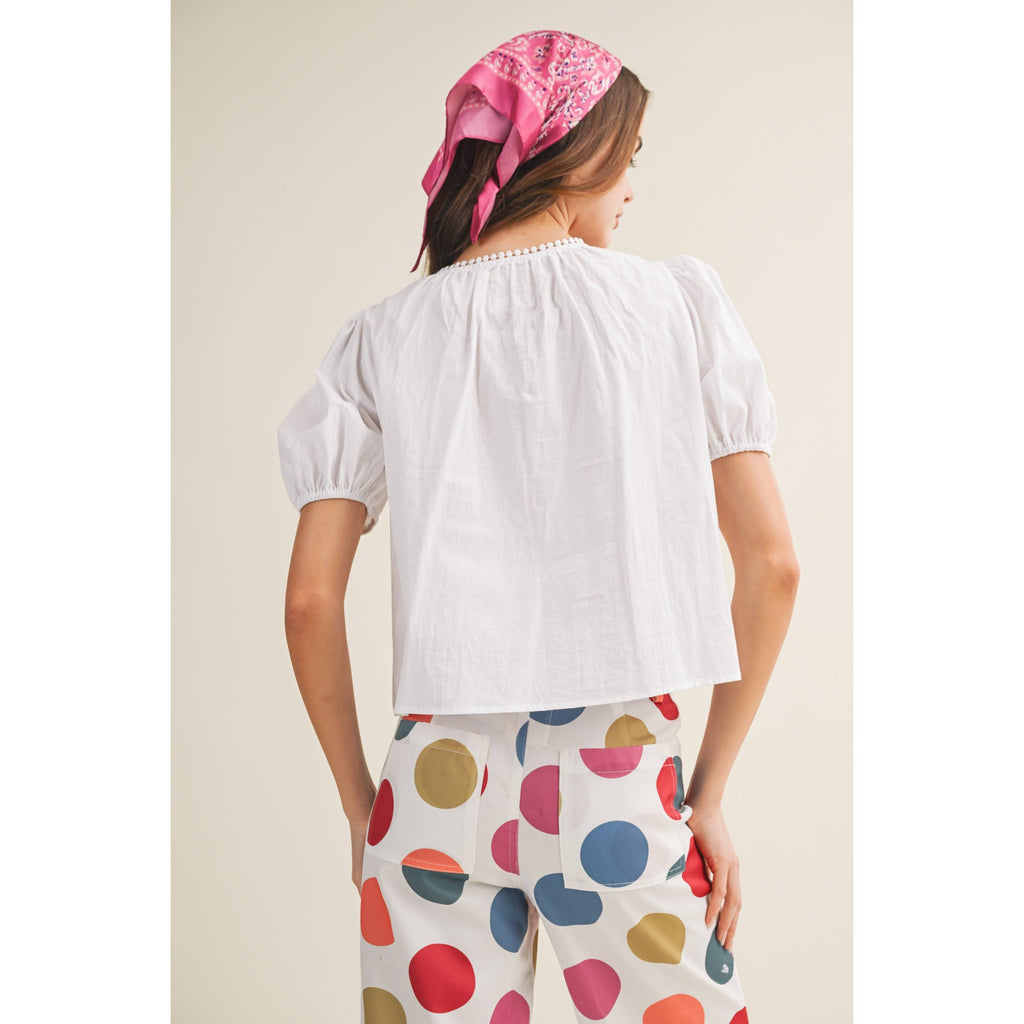 Polka Carnival Wide Leg Tailored Pants