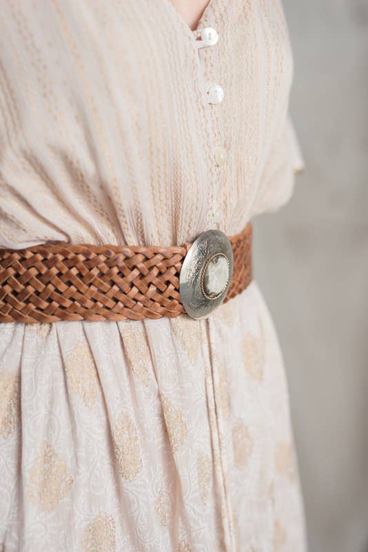 Neptune Brown Leather Belt