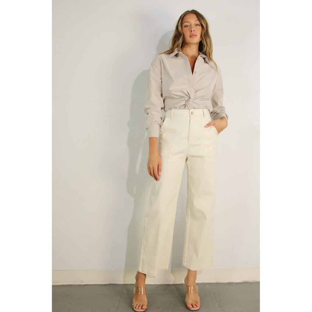 FRONT TWIST BOTTON DOWN SHIRTS