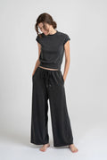Elle Grey Lounge Top in Charcoal Grey