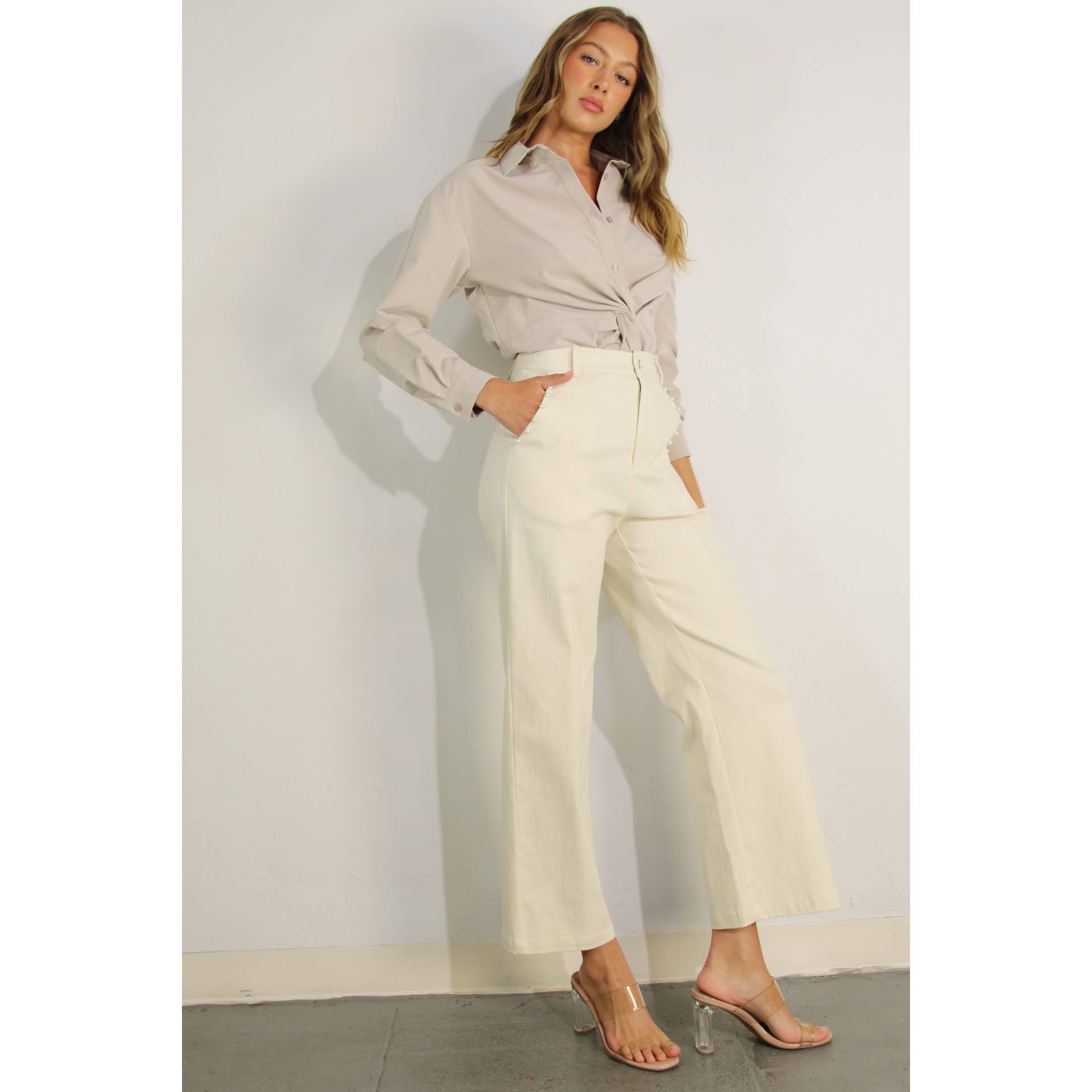 FRONT TWIST BOTTON DOWN SHIRTS