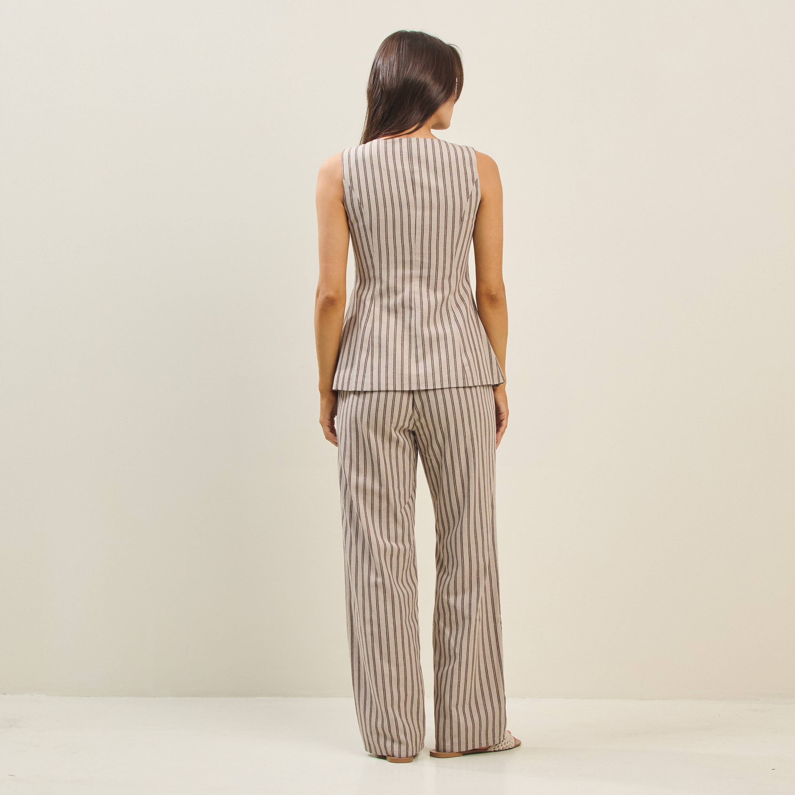 Striped vest & pants set
