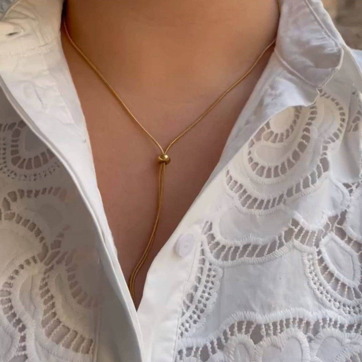 Golden Hour Adjustable Lariat Necklace