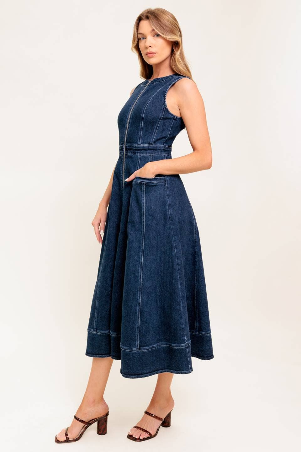 Emilee denim midi dress