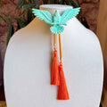 Eagle Bolo Turquoise with Golden Yellow & Orange