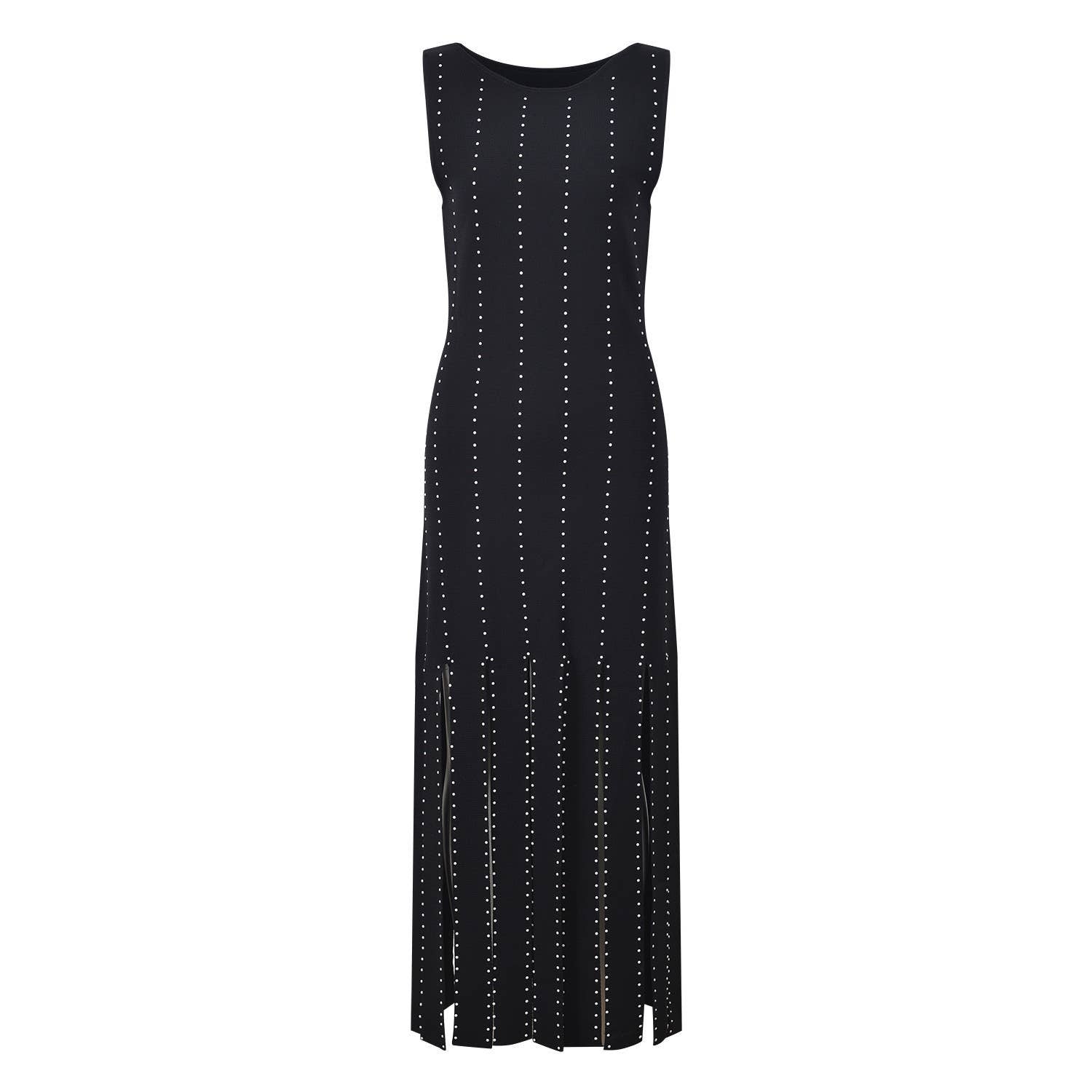 Rhinestone Fringe Midi Dress