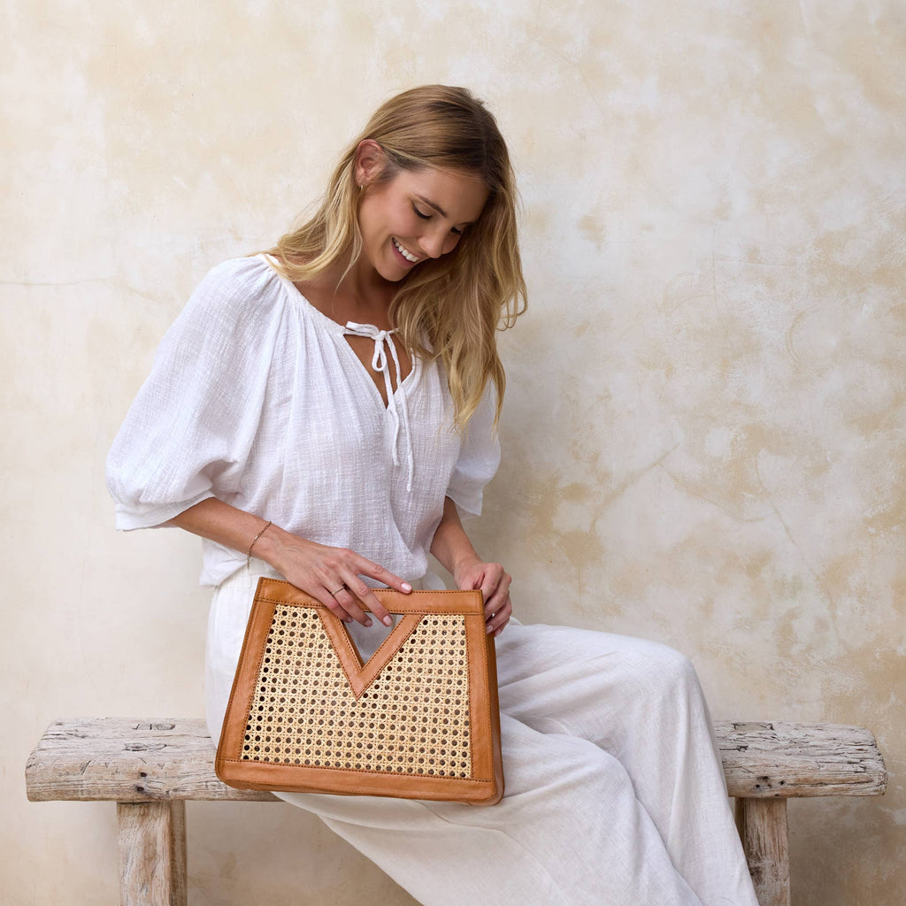 Cane Weave Rattan Handbag