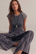 WASHED RIBBED FITTED TOP