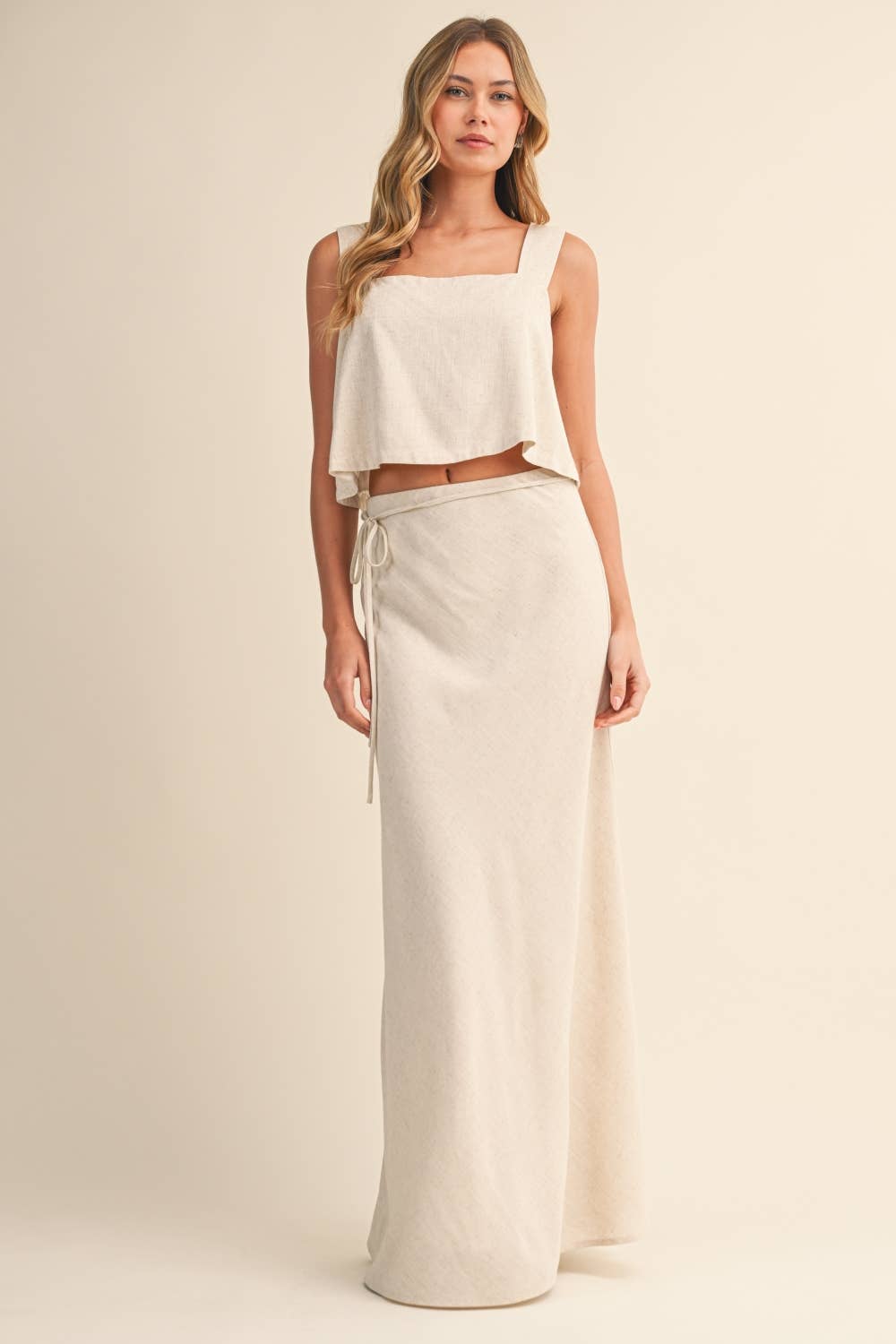 FLARE TOP AND MAXI SKIRT SET