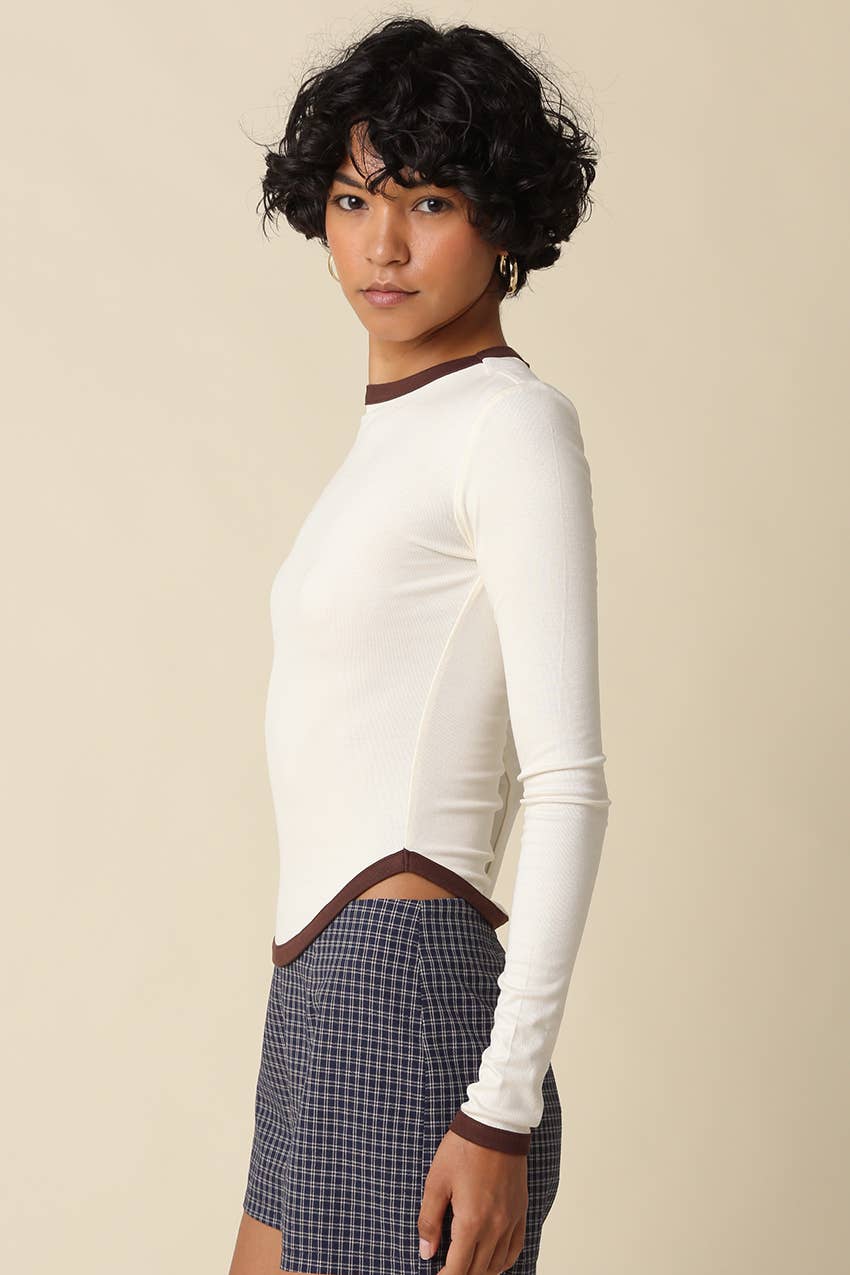 Kendall Contrast Trim Top