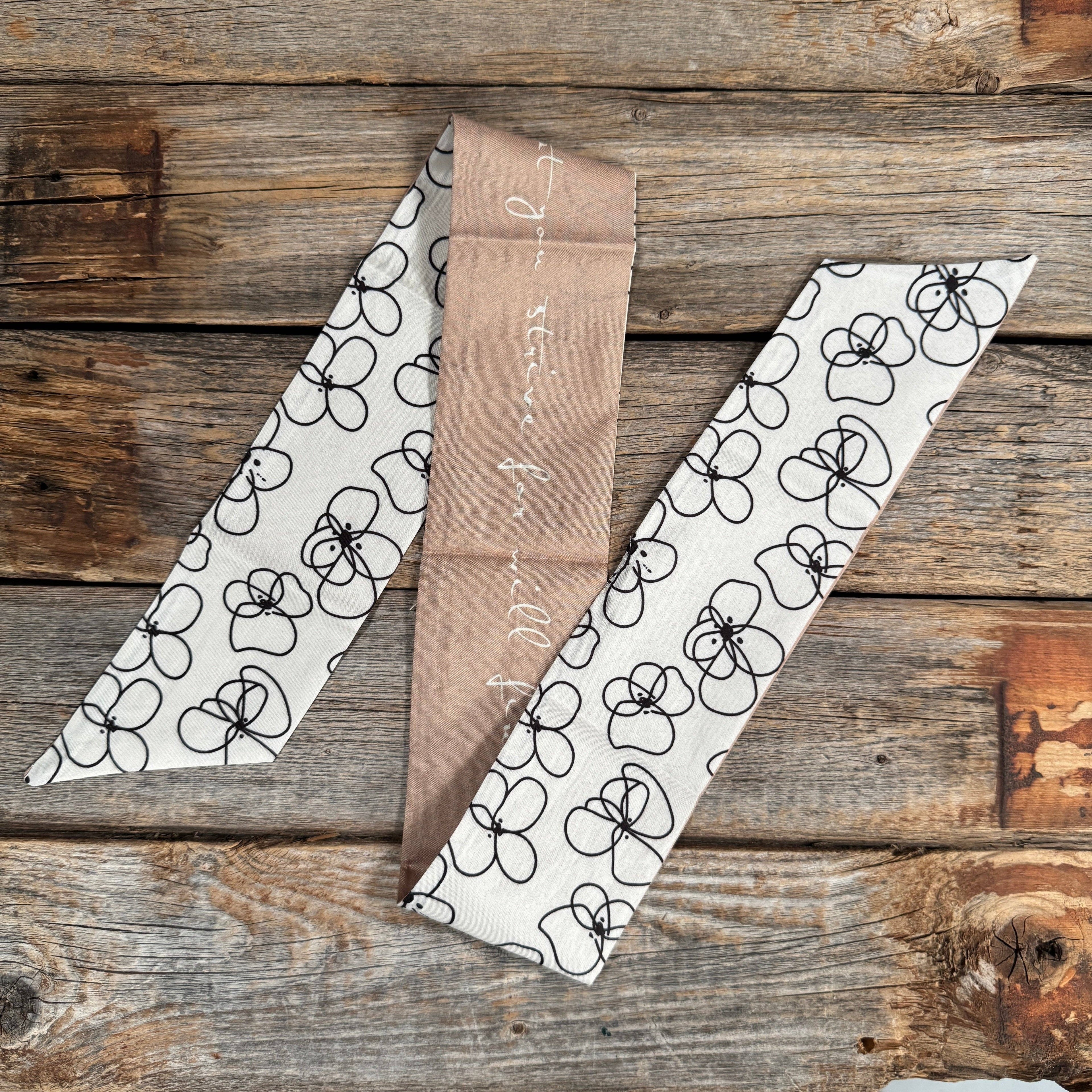Cream Skinny Mini Wild Rag Scarf
