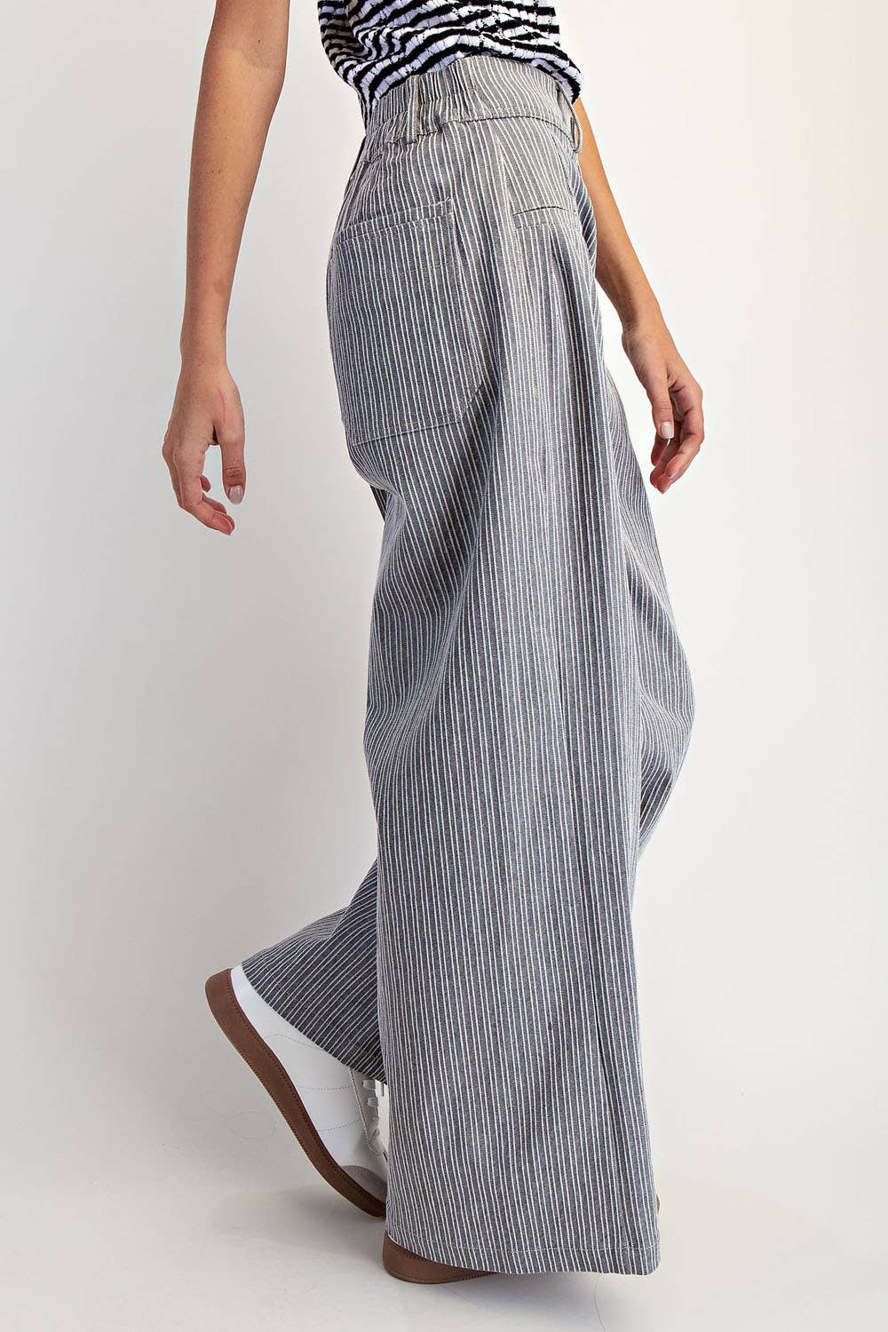 STRIPE WIDE PANTS