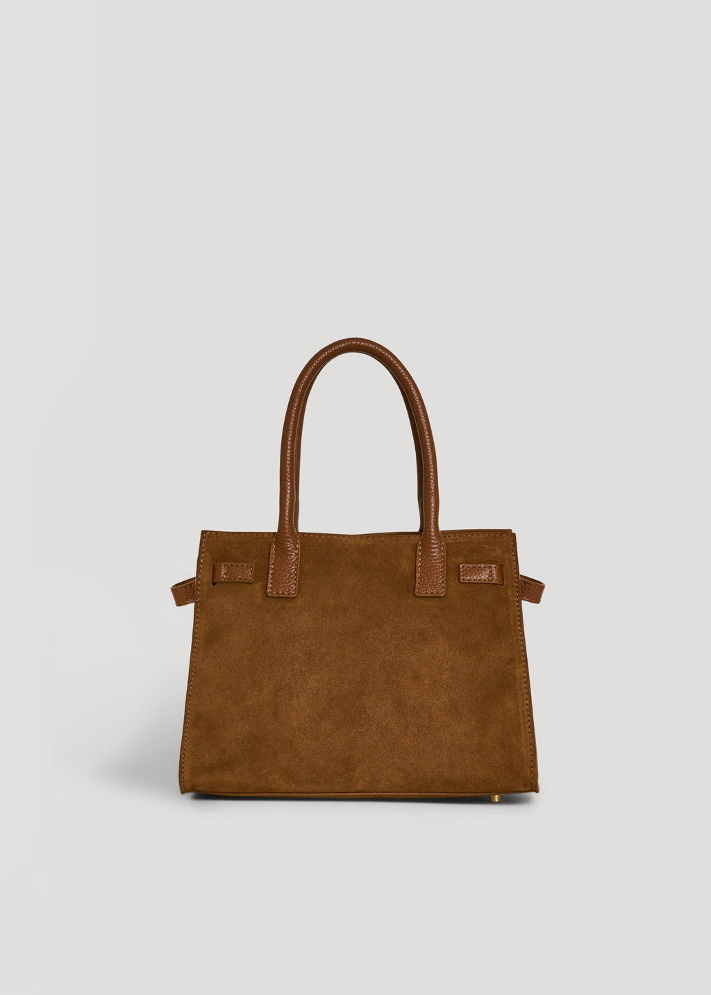 Grace Bag in Tan Suede and Togo Leather