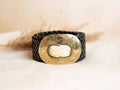 MERCURIO WIDE BLACK LEATHER BELT