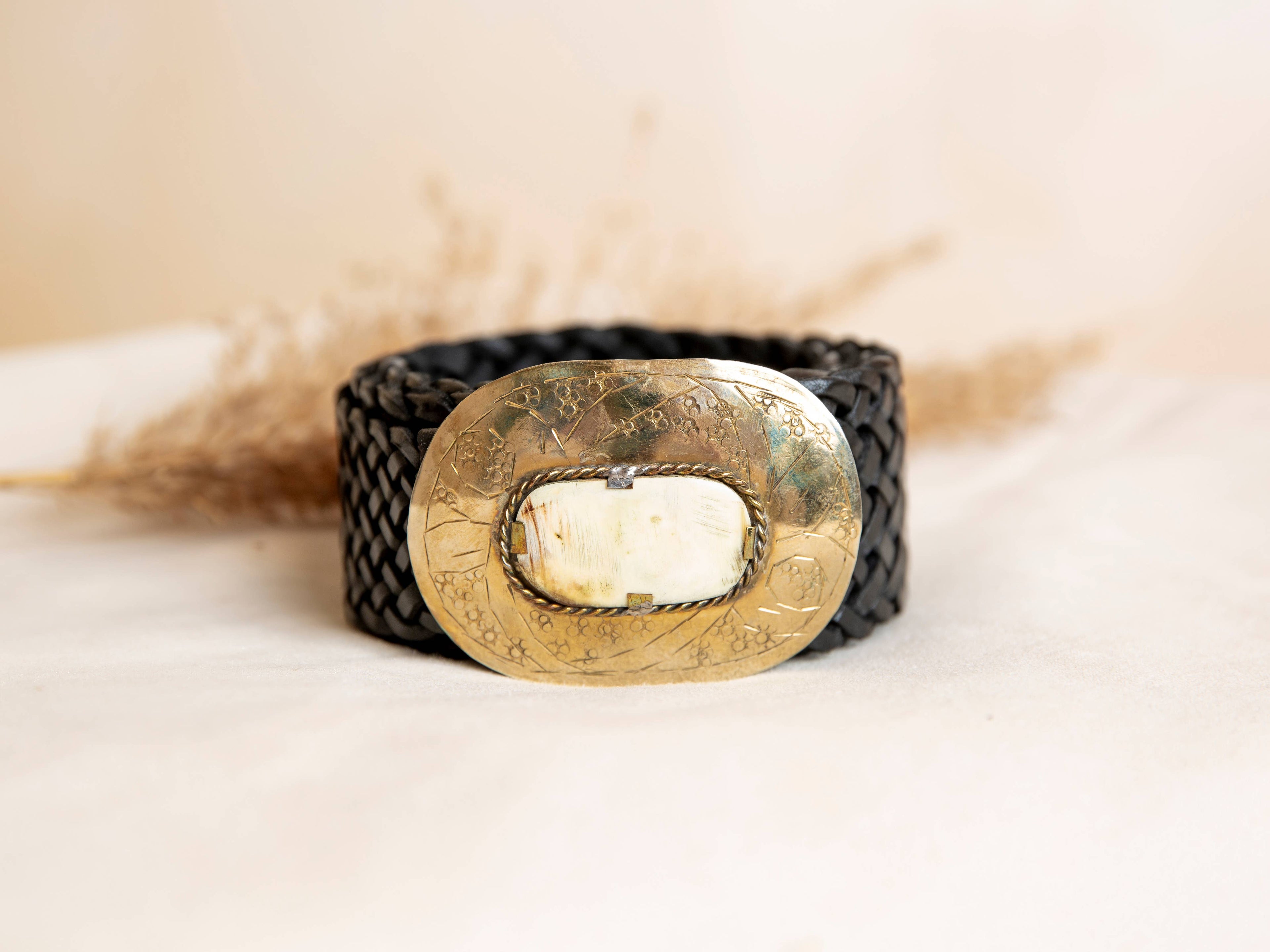 MERCURIO WIDE BLACK LEATHER BELT