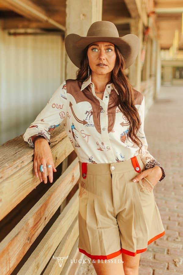Western Printed Yoke Shirt