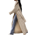 Chunky Cable Knit Long Cardigan