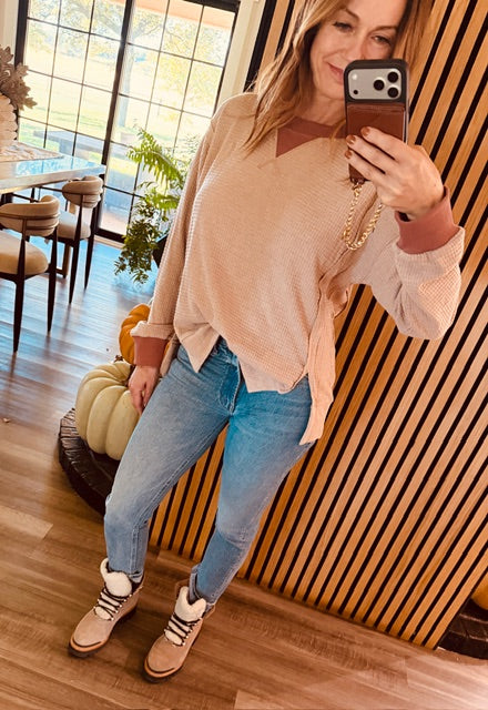 Shop The Look Thermal Crew Neck Oversized Shirt