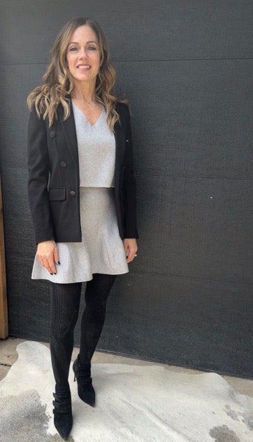 Shop The Look HEather Grey Sweater Skirt Set