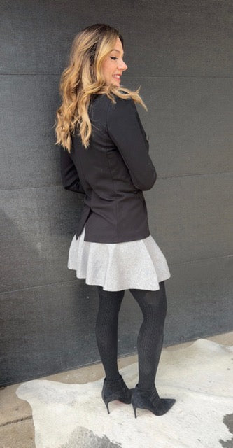 Shop The Look HEather Grey Sweater Skirt Set