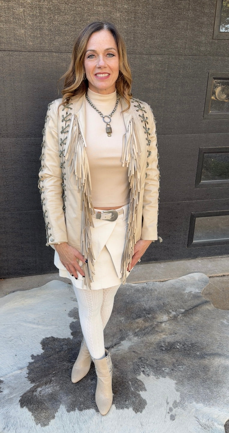 Shop The Look Faux Leather Wrap Front Metal Buckle Belted Skirt