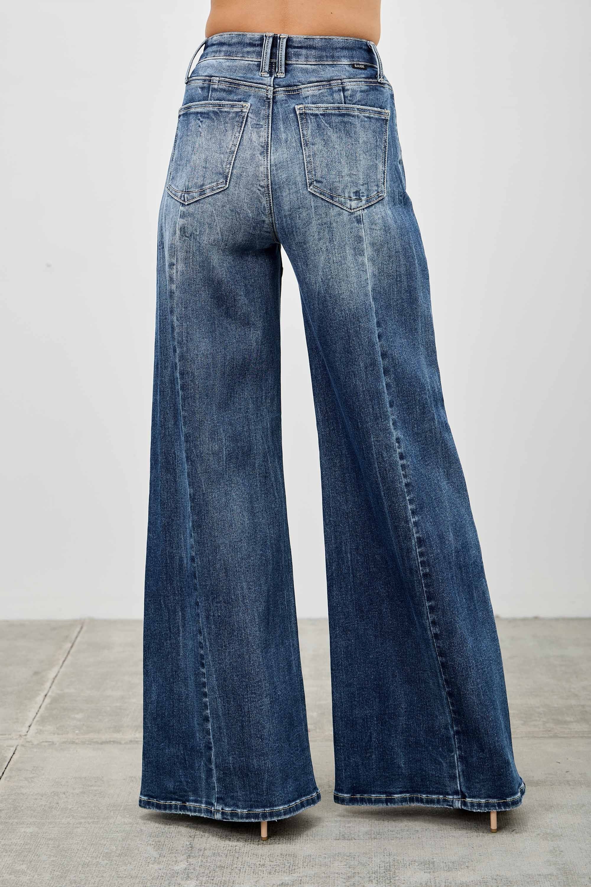 Mid Rise Wide Leg
